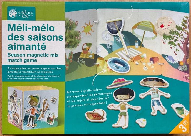 Houten educatief spel met magneten - de 4 seizoenen, Kinderen en Baby's, Speelgoed | Educatief en Creatief, Gebruikt, Ophalen of Verzenden