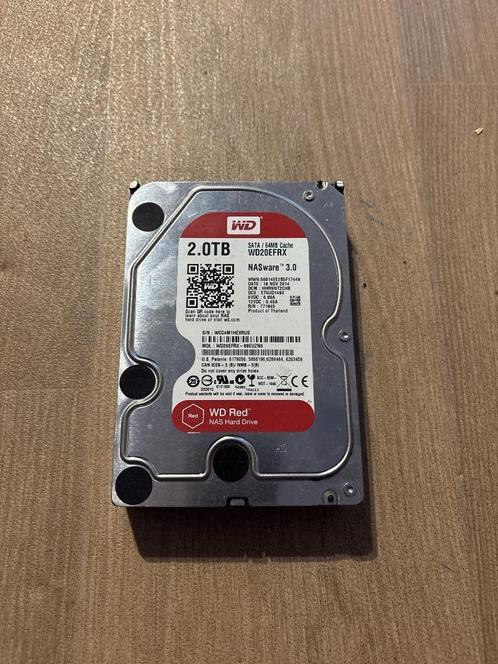 Disque dur WD Red 2 To - NASware 3.0 - SATA 64MB Cache WD20E, Computers en Software, Harde schijven, Gebruikt, Server, Intern
