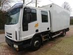 Iveco eurocargo ML90E18 - dubbel cabine - bak + klep - 2009, Auto's, Automaat, Zwart, Iveco, Wit