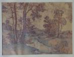 OTTO DIEZ / LANDSCHAP / MONOTYPE / 53x68cm / KADER / SIG, Ophalen of Verzenden