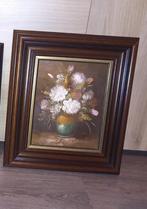 Schilderij J. Lapage - bloemenvaas, Antiek en Kunst, Kunst | Schilderijen | Klassiek, Ophalen