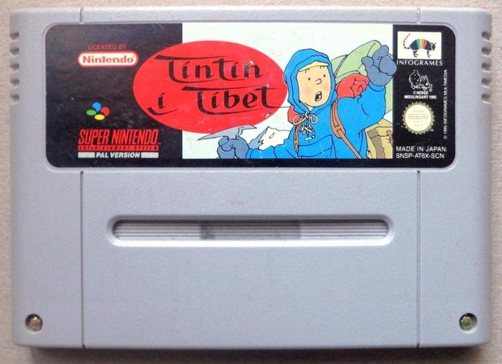 Kuifje in Tibet voor de Europese Super Nintendo, Games en Spelcomputers, Games | Nintendo Super NES, Gebruikt, Ophalen of Verzenden