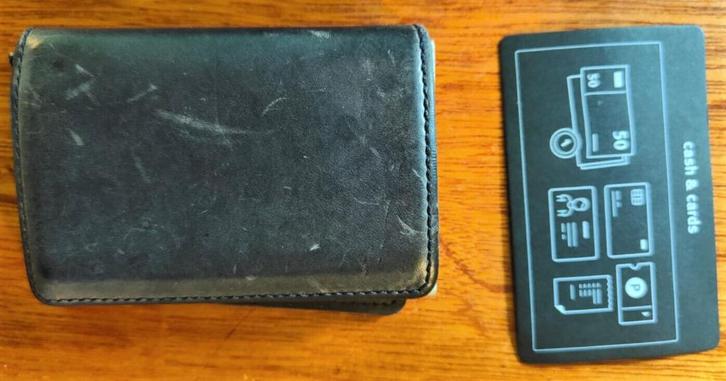 SECRID SLIMWALLET, Handtassen en Accessoires, Portemonnees, Gebruikt, Overige merken, Blauw, Leder, Ophalen of Verzenden