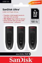 3 Stuks SanDisk USB-Stick 32 GB USB3.2 3-Pack USB 32GB 3Pack, Nieuw, SanDisk, 32 GB, Verzenden