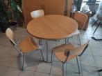 Ronde tafel met vier stoelen, Tuin en Terras, Tuinsets en Loungesets, Ophalen, Zo goed als nieuw