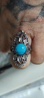 BAGUE ciselé couleur argent et turquoise  fantaisie  taille, Bijoux, Sacs & Beauté, Bagues, Neuf, 20 ou plus grands, Femme ou Homme