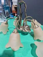 2 dezelfde lampen met glazen kappen 5 lampen, Huis en Inrichting, Lampen | Overige, Ophalen