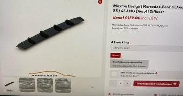 Aéro/diffuseur Maxton Design Mercedes CLA 35/46 AMG, Enlèvement