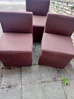 6 vintage stoelen pruimkleur, Huis en Inrichting, Stoelen, Ophalen, Gebruikt