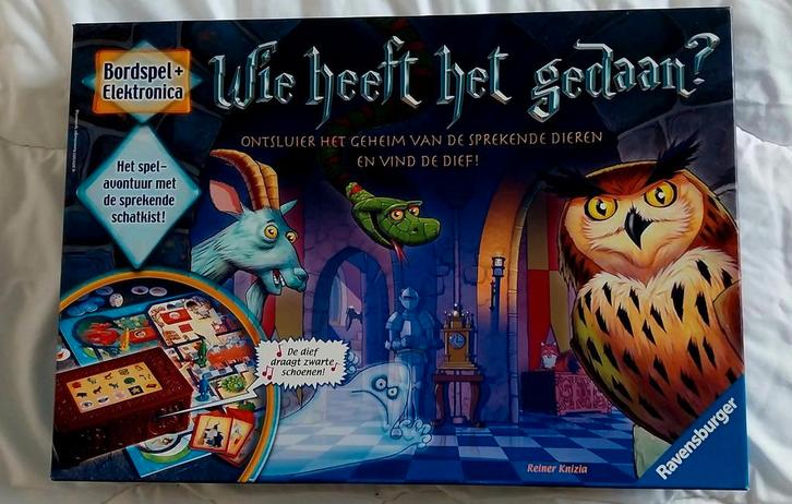 Gezelschapsspel 'Wie heeft het gedaan': Nieuwstaat, Kinderen en Baby's, Speelgoed | Educatief en Creatief, Zo goed als nieuw, Elektronica