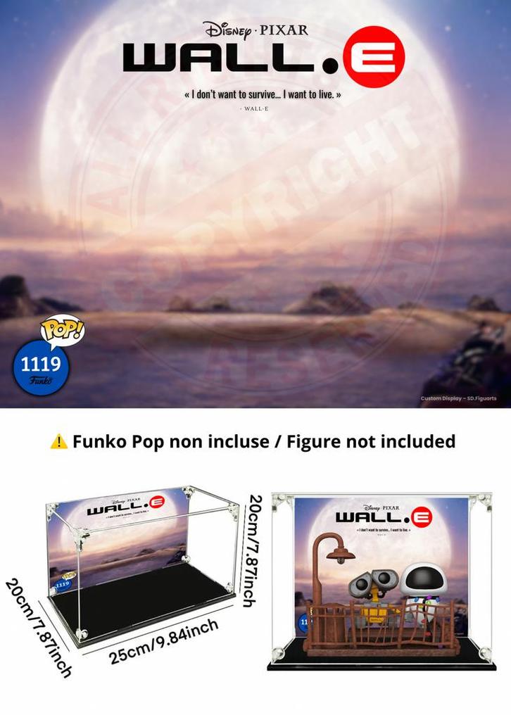 WALL·E Funko Pop vitrinekast - figuur niet inbegrepen, Verzamelen, Beelden en Beeldjes, Zo goed als nieuw, Ophalen of Verzenden