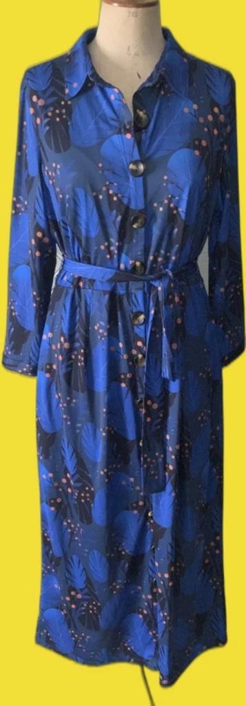 Prachtige blauwe jurk K-Design xl 
