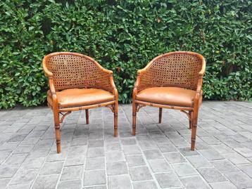 Vintage Faux Bamboo Fauteuil beschikbaar voor biedingen