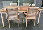 teak houten tuinset nieuw, Tuin en Terras, Ophalen, Eettafel, Teakhout, Nieuw