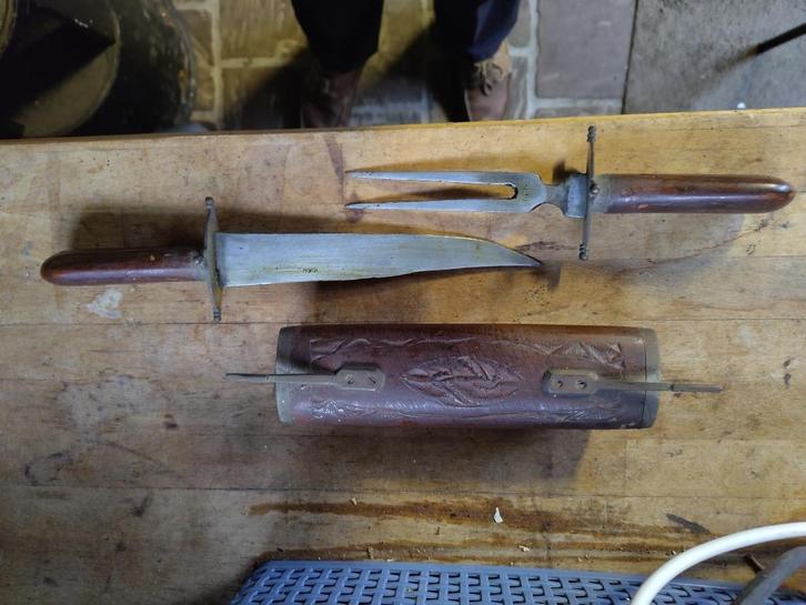 couteaux et fourchettes vintage en bois et laiton (Inde), Antiquités & Art, Antiquités | Ustensiles de cuisine, Enlèvement ou Envoi