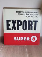 Metaal Reclamebord - Super 8 Export -, Verzamelen, Biermerken, Ophalen of Verzenden, Gebruikt, Reclamebord, Plaat of Schild, Overige merken
