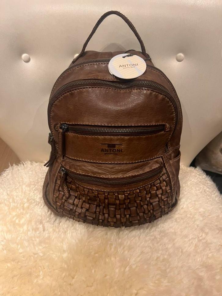 Leren rugzak Antoni, Handtassen en Accessoires, Tassen | Rugtassen, Nieuw, Ophalen of Verzenden