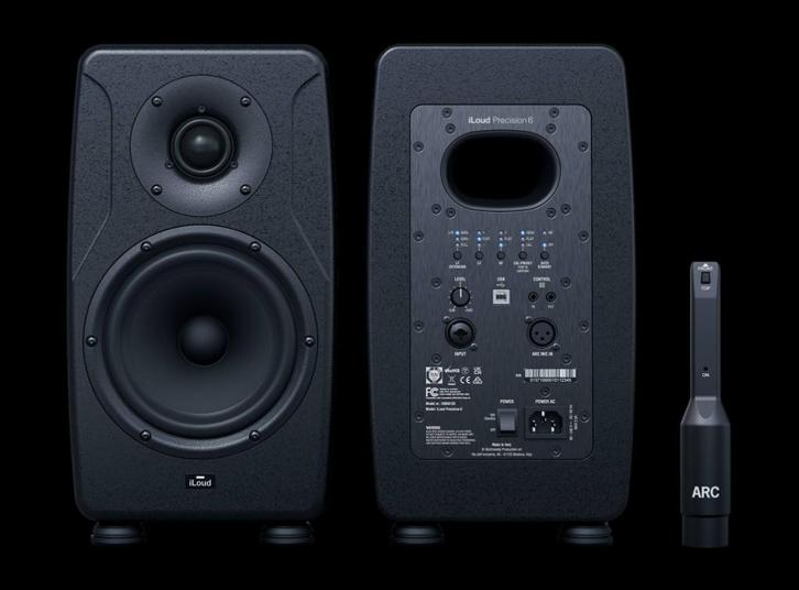 IK Multimedia Iloud Precision 5 Set + Remote, Audio, Tv en Foto, Luidsprekerboxen, Zo goed als nieuw, Front, Rear of Stereo speakers