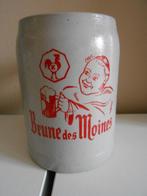 Bierpot Brune des Moines , brouwerij Ixelberg uit Brussel, Verzamelen, Ophalen of Verzenden