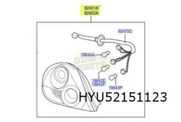 Hyundai Coupe (9/04-) achterlicht Links Origineel! 92401 2C5