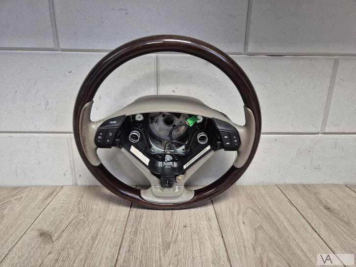 Volvo S60 V70 XC70 XC90 stuur HOUT beige leer met navi RTI, Auto-onderdelen, Besturing, Volvo, Gebruikt, Ophalen of Verzenden