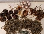 Kerst : kerstversiering in bruine / bronse tinten, Ophalen of Verzenden, Zo goed als nieuw