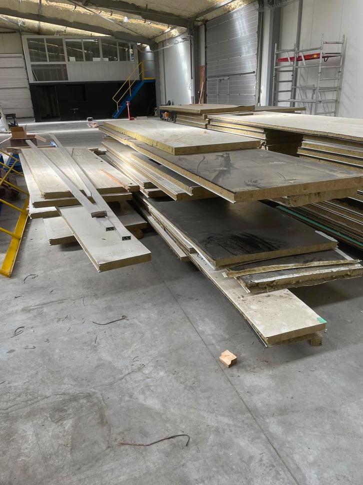 Sandwichpanelen rotswol, 6 en 8cm dik recup, Doe-het-zelf en Bouw, Platen en Panelen, Gebruikt, 50 tot 100 mm, Ophalen