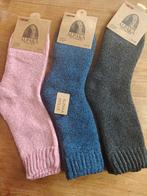 Nieuw! 3 paar Alpaca sokken, maat 35-38 rose, blauw, zwart, Enlèvement ou Envoi, Neuf, Garçon ou Fille, Chaussettes
