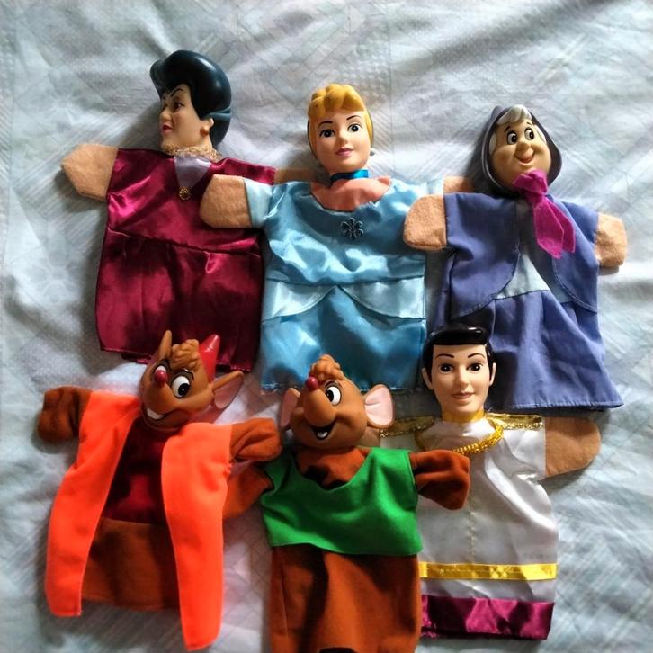 Assepoester handpoppen Disney poppenkastpoppen, Kinderen en Baby's, Speelgoed | Poppen, Zo goed als nieuw, Ophalen of Verzenden