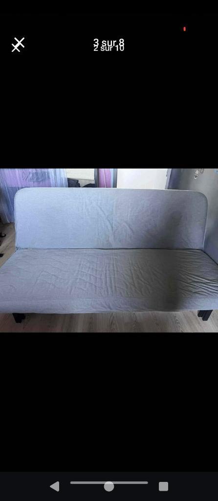 Divan lit, Maison & Meubles, Canapés | Salons, Comme neuf, Banc droit, Trois personnes, 200 à 250 cm, 125 à 150 cm, Métal, Enlèvement