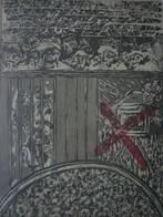 gravure Philippe Van Gheluwe composition avec croix 1980, Enlèvement ou Envoi