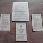 4 bidprentjes Assebroek: overledenen 1940-1941-1942-1943 .., Verzamelen, Ophalen of Verzenden