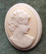 BROCHE STYLE CAMÉE, Ophalen of Verzenden, Gebruikt, Beige