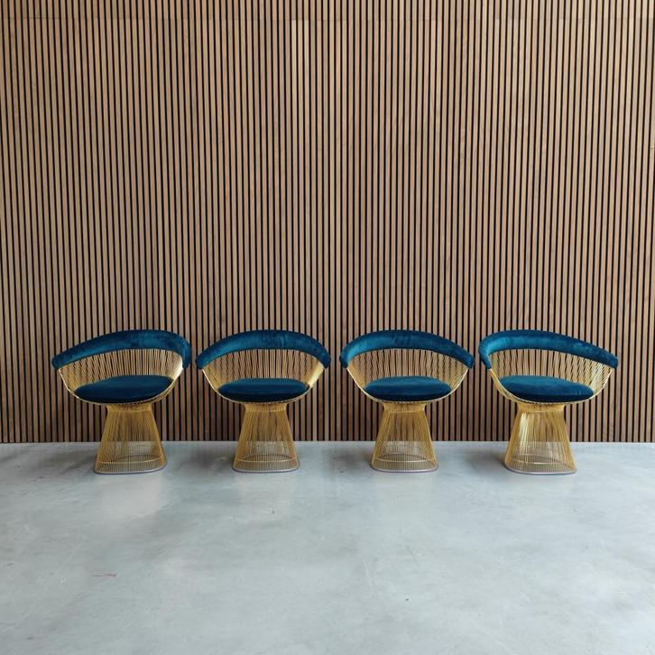 Knoll Warren platner eetkamerstoel - set van 4/6/8, Antiek en Kunst, Antiek | Meubels | Stoelen en Sofa's, Ophalen of Verzenden