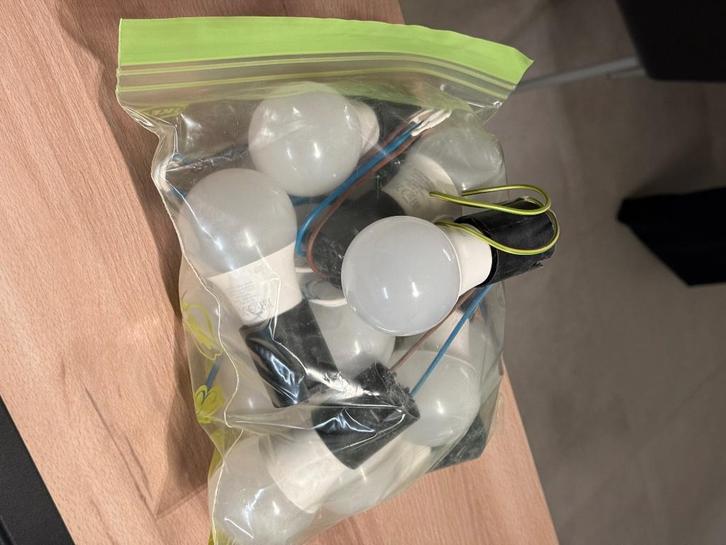 LED lamp 10 stuks e27 fitting met kroonsteen, Huis en Inrichting, Lampen | Losse lampen, Zo goed als nieuw, Led-lamp, 30 tot 60 watt