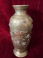 Prachtige antieke bronzen vaas, vermoedelijk Japans h14 cm,, Antiek en Kunst, Ophalen of Verzenden
