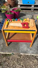 Houten werkbank Pintoy, Kinderen en Baby's, Speelgoed | Houten speelgoed, Ophalen, Zo goed als nieuw