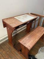 Houten schoolbank, Ophalen, Gebruikt, Hout