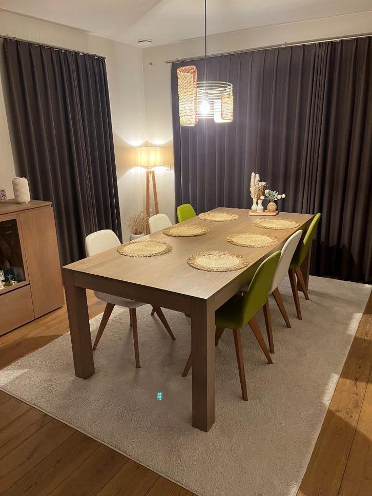 Eetkamertafel, Huis en Inrichting, Tafels | Eettafels, Zo goed als nieuw, 50 tot 100 cm, 200 cm of meer, Vijf personen of meer