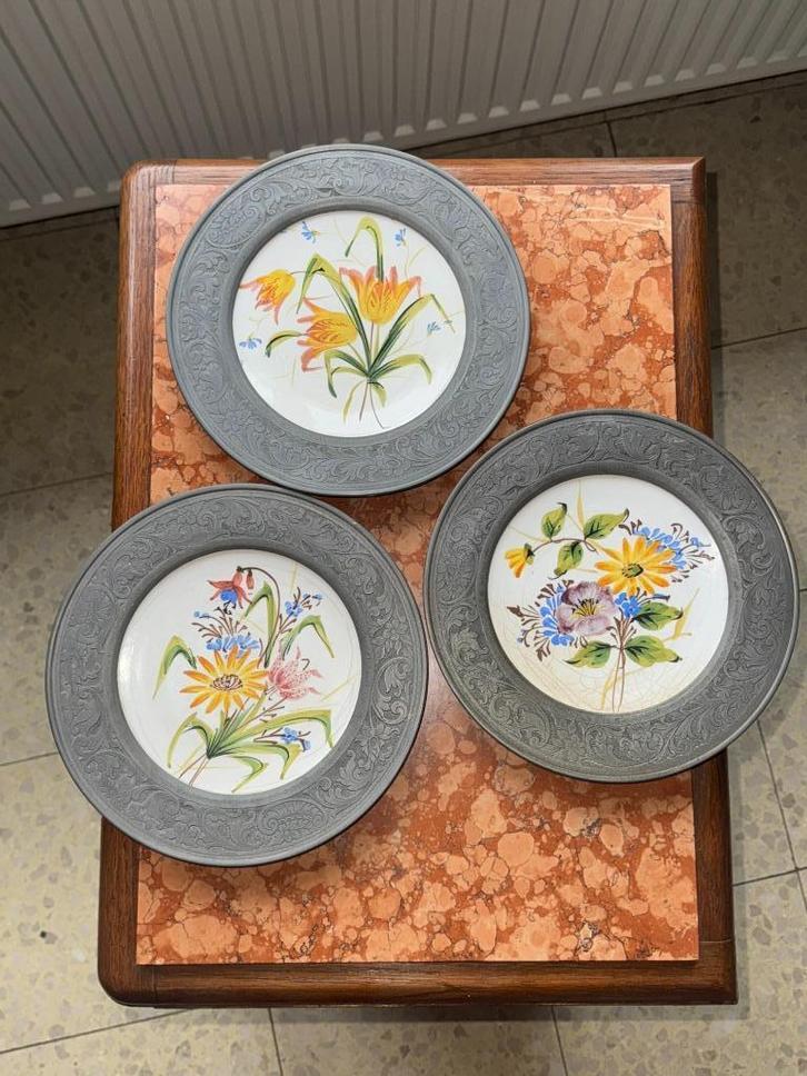 Set de trois assiettes décoratives, Antiek en Kunst, Antiek | Wandborden en Tegels, Ophalen of Verzenden