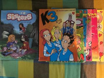 k3 strips 1-6 met originele k3 en een strip van sisters( zie