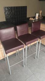 Stoelen, 3 krukken, Ophalen, Gebruikt, Leer