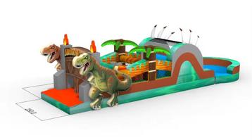 Springkasteel dino run / stormbaan beschikbaar voor biedingen