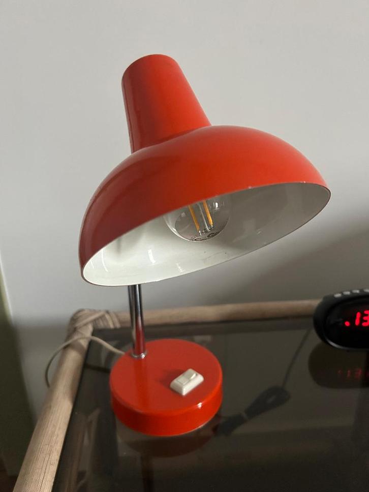 Vintage Space Age Bureaulamp – '70s Oranje – Klassieker, Collections, Rétro, Maison et Meubles, Enlèvement ou Envoi