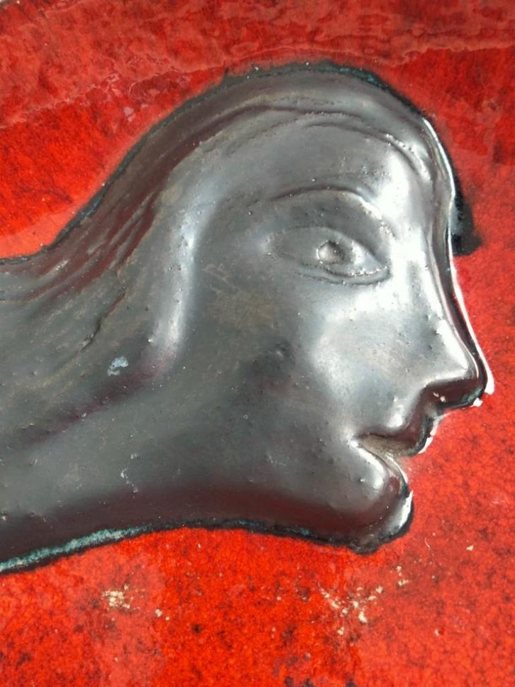 1970s vintage studio keramiek schaal Belgisch?, Antiek en Kunst, Kunst | Overige Kunst, Ophalen of Verzenden