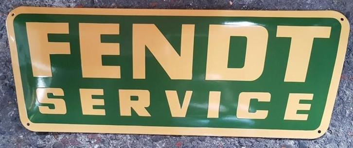 Fendt service emaillen retro reclame bord garage mancave, Verzamelen, Merken en Reclamevoorwerpen, Zo goed als nieuw, Reclamebord