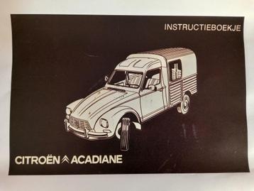 Citroën Acadiane instructieboekje