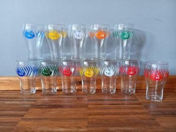 Set van 12 vintage limonade glazen van Val beschikbaar voor biedingen