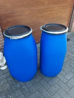 Blauwe tonnen van 120L, Tuin en Terras, Regentonnen, Ophalen, Zo goed als nieuw, Kunststof