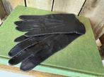 Vintage zwarte lederen dames handschoenen handgemaakt, Gants, Porté, Enlèvement